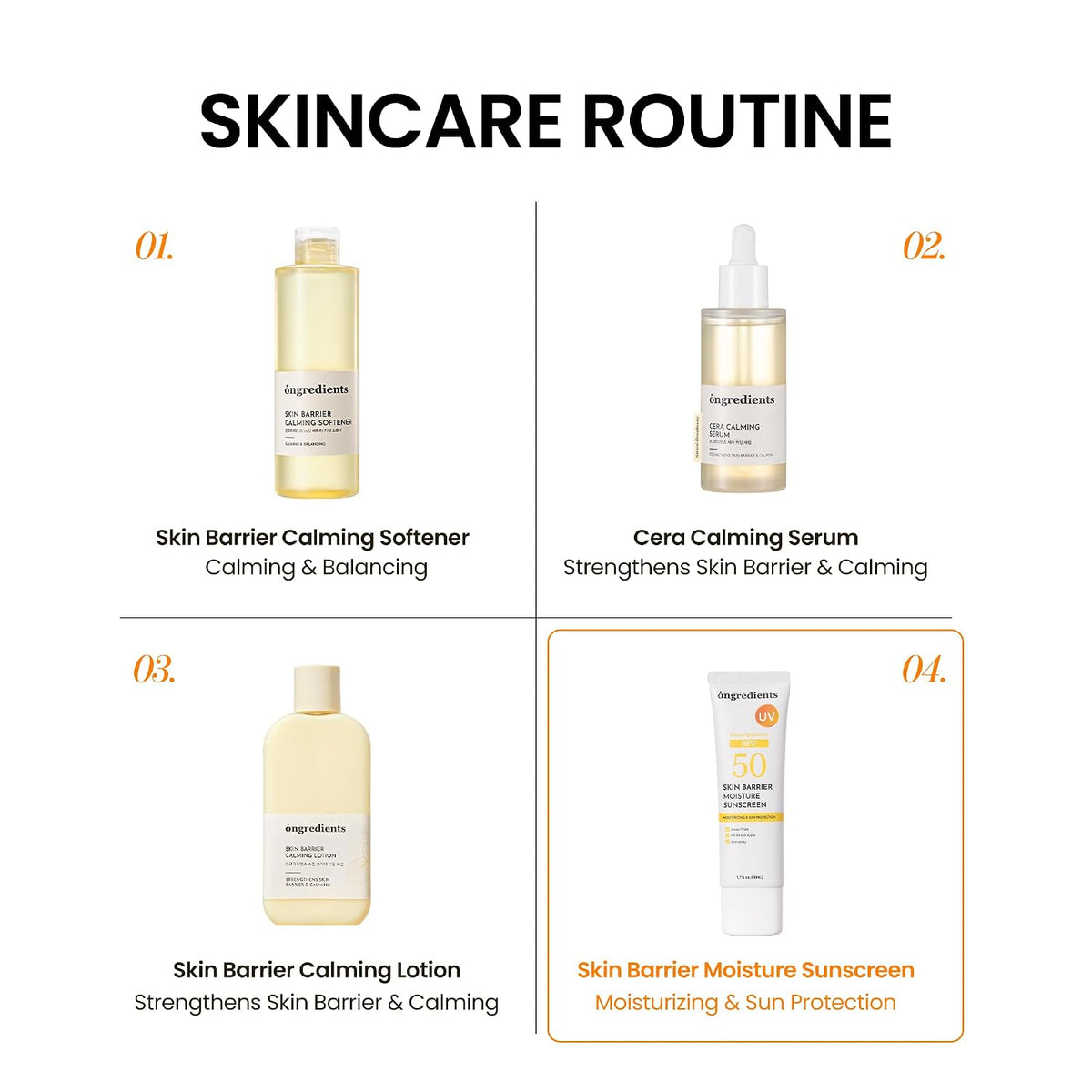 Ongredients Skin Barrier Moisture Sun Cream 50ml